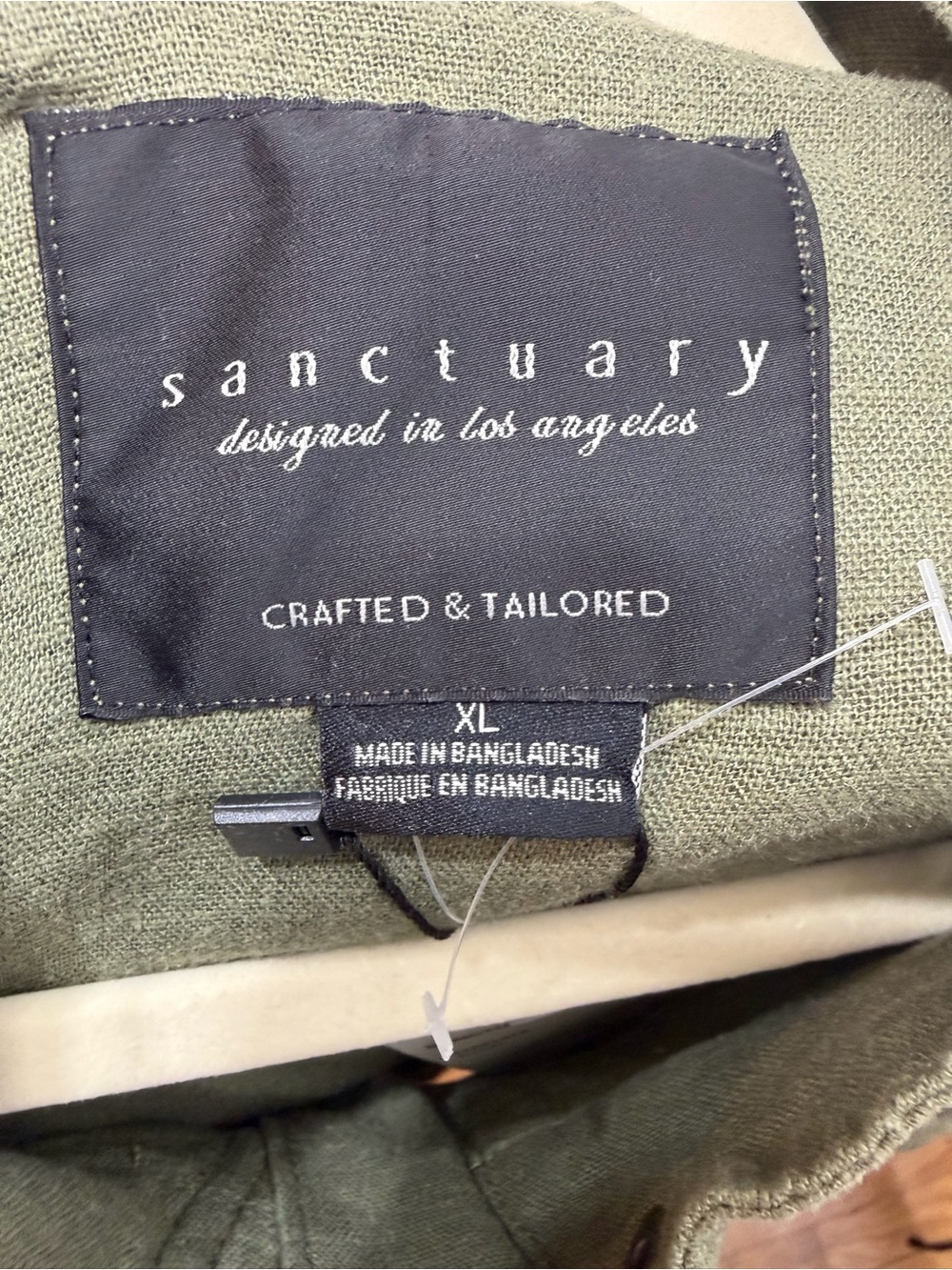 Sanctuary Armstrong Sage Green Linen Blend Utility Jacket XL NWT - Picture 8 of 13